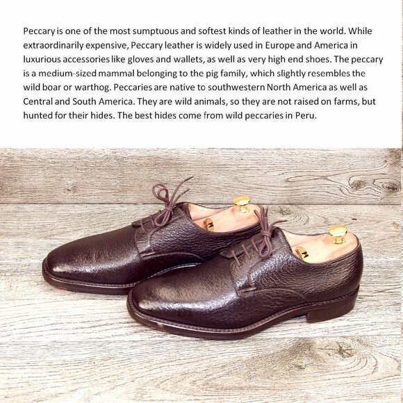 $895 GRAVATI Neiman Marcus 8.5 M Genuine PECCARY Brown 16133 * add $15 new Trees - Picture 9 of 16